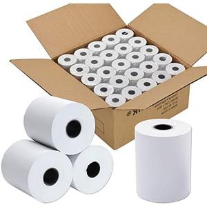 Immuson 2 1/4 x 50 Thermal Paper Receipt Rolls 2.25 x 50 ft Receipt Paper POS Cash Register Fits Credit Card Terminals Verifone (50 Rolls)