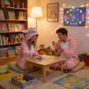 Adult Onesie Animal Pajamays Sleepwear Christmas Costumes Unisex One Piece Cosplay Suit for Women and Men (Pink, M)