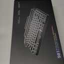 Adventurers Typewriter-Style Retro Mechanical Keyboard LED Backlight 83 Keys Bluetooth 5.0 Blue Axis Wood Color Panel Compatible with iOS/Android/Windows/Vista/Linux/Mac Office/Gaming, 12.8x6.6x1.6in