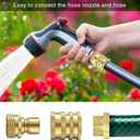 Twinkle Star 6 Sets Brass Quick Connect Hose Fittings, 3/4 Inch Garden Hose Quick Connect, Water Hose Connectors