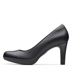 Clarks Women's Adriel Viola Dress Pump, Black Leather, 6.5 Wide