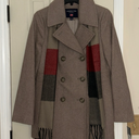 London Fog double breasted peacoat with scarf.Size small S