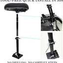 Adjustable electric scooter seat, suitable for all 8.5-inch and 5.3-6 inch scooter pedals, upgraded and enlarged waterproof seat cushion, shock-absobing riser, stable and firm, adjustable height