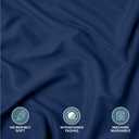 Bare Home Standard Pillow Sham Covers - Set of 2 - Premium 1800 Ultra-Soft Microfiber - Double Brushed - Stain & Fade Resistant - Bed Pillow Shams - Pillows Not Included (Set of 2, Dark Blue)
