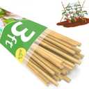 Garden Stakes 3ft, 36 inch Natural Bamboo Plants Stakes, Thicker Sturdy Plants Support Stakes 25 Pack for Tomatoes, Beans, Flowers, Potted and More Climbing Plants
