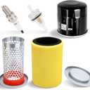 Air Filter and Guide Cage Cap Oil Filter Kit Compatible with Yamaha Grizzly 350 400 450 Bruin 350 450 Wolverine 350 450 Kodiak 400 Replaces 5UH-E4458-00-00