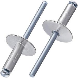 Wensilon(150 pcs) 3/16 * 1/2" Large Cap Open End Aluminum Blind Rivets,5 * 13 Blind Rivet