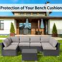 14Pieces Patio Cushion Covers Replacement Outdoor Couch Cushions Covers Splashproof Sofa Slipcovers Set with Zippers,Patio Furniture Protector-Cover Only(Light Gray,25.625.63.94inches)