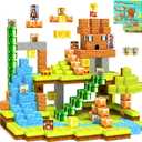 Magnetic Blocks- Magnetic Building Blocks Magnet Cube Toys Stacking, Build Forest Toys & Games Set, STEM Sensory Play, Birthday Giftsfor Kids Boys Girls Age 3-10 Years Old (54pcs 1inch)