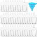 Patelai 150 Pieces Plastic Liquid Pouch Reusable Juice Pouches Travel Water Leak Proof Bags Bulk with Collapsible Silicone Funnel for Travel Outdoor (5 oz)