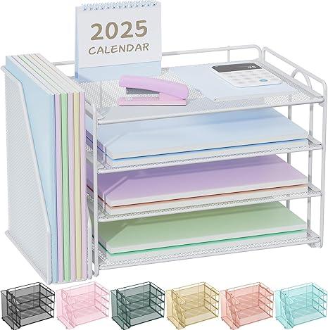 Spacrea Desk Organizers and Accessories, Paper Organizer for Desk with File organizer, Desk Accessories & Workspace Organizers for Office Supplies 