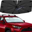 Windshield Sun Shade Umbrella for Toyota RAV4 2019-2026, 360 Rotation Car Sunshade, Highly Reflective Front Window Sun Shield Visor for UV Protection, Keep Car Cool Accessories