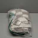 CozeCube Super Soft Fullfy Microfiber Reversible Knitted Blankets, Warm Cozy Fuzzy Plush Throw, Grey and White Checkered Throw Blanket for Couch Bed Sofa, 50" x 60"