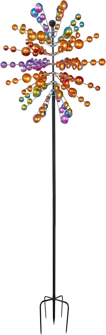 Alpine Corporation SLL2662 Cosmic Array Windmill Stake, Colorful Stake Dcor for Garden, Patio, & Lawn, 84" H, Multicolor