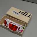 TIJN Sleep Glasses for Blue & Green Light Blocking,Red Lens Dual AR Coating,Wraparound Oversized for Screen,Computer & Gaming,Upgraded W