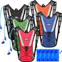 Buryeah 5 Pcs Hydration Backpack Pack with 5 Pcs 2L Water Bladder Lightweight Water Backpack with Hydration Bladder Hydration Backpack Hiking Backpack Water Rucksack Backpack Bladder Bag for Adults