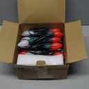 Red and White Brightown C9 Christmas String Lights Outdoor, 25.7 Feet 20 Bulbs Pathway Lights Waterproof Replaceable for Indoor Xmas Party Holiday Wedding Commercial Decorations