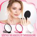24 Pcs Breast Cancer Awareness Small Compact Mirrors Bulk Portable Folding Mini Pocket Makeup Mirrors Breast Cancer Awareness Accessories Gift for Women Friends