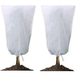 GardenPal 2 Pack Plant Covers Freeze Protection with Zipper, 47''70'' Thicken Frost Cloth with Drawstring Reusable for Outdoor Plants, Frost Cloth Plants Freeze Protection (47''70''(2pcs))