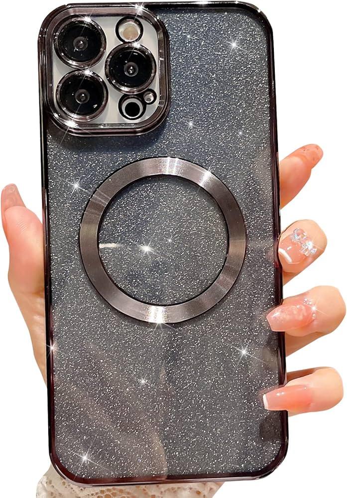 Magnetic for iPhone 13 Case & iPhone 14 Case,Compatible with MagSafe Cute Non-Slip Translucent Matte Easier Grip Shockproof Phone Case for iPhone 13 and iPhone 14