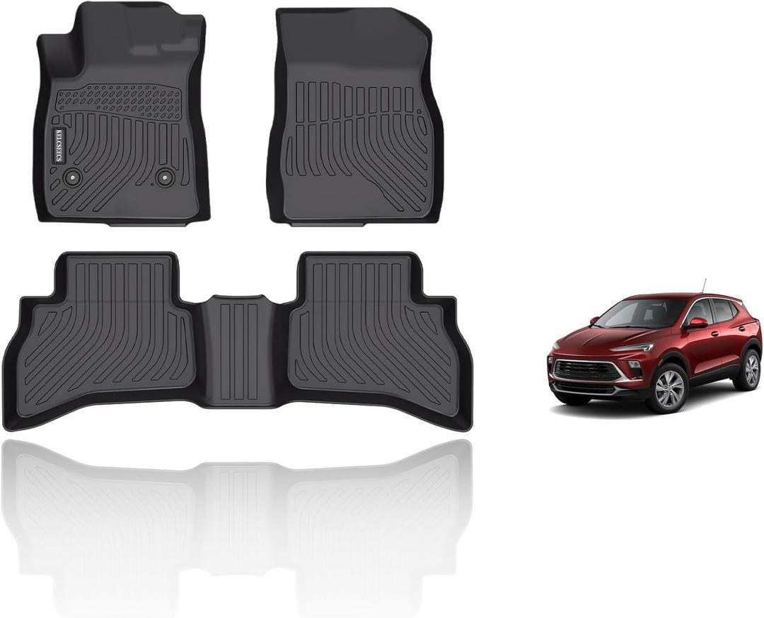 KELCSEECS Floor Mats Custom for Buick Encore GX AWD 2020-2026 All Weather Protection TPE Floor Liners Front & Rear Row Full Set Encore GX Accessories Black