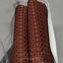 No Hook Shower Curtain and Liner Set,Brown Hotel Waffle Shower Curtain with Liner 75" L x 72" W