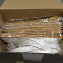 Noveread 24 Pcs Mother's Day Floral Gift Bags Bulk Portable Flower Bouquet Wrapping Paper Bag with Handle Waterproof Florist Wrap Centerpiece Box for Women Anniversary Wedding Birthday(White)