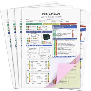 Colarr 540 Sheets 8 1/2" x 11 3/4" Multi Point Vehicle Inspection Report Form 3 Part Carbonless Form Vehicle Checklist Inspection Snap-Out Repair Report Maintenance Log for Fleet Auto Truck Driver