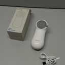 GAIATOP Fabric Shaver Rechargeable Lint Remover 3 Speeds Sweater Defuzzer, Cute Digital Screen Large Storage 6-Leaf Blades, Fuzz Pills Bobbles Trimmer for Clothes Furniture Bedclothes White 1 PC