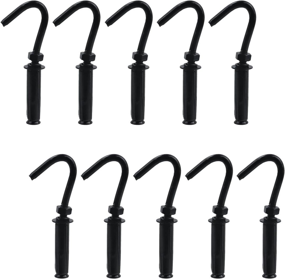 Oedema 10 Pcs M6 Concrete Wall Hook Anchors Eyebolt Screw Expansion Bolts Heavy Duty Concrete Hook for Indoor, Outdoor