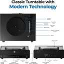 Philips Record Player, All-in-One Bluetooth Turntable with Built-in Speakers, 3-Speed Belt-Drive Vinyl Record Player, Audio-Technica Stylus, Wireless Streaming in & Out, RCA/AUX/Headphone, Auto-Stop