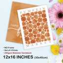 TLESKE Orange Fall Pumpkins Market Posters Prints Unframed Set of 4, Autumn Aesthetic Wall Art Prints for Dorm Bedroom Living Room, I Love Fall Most of All Pictures Wall Decor, 12x16 (16L" x 12W")