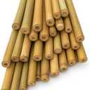 LJAAJSUV 20 Pcs - 18 inches Plant Stakes Natural Garden Bamboo Sticks for Indoor and Outdoor Plants, Plant Support Stakes for Tomatoes, Beans, Potted Plants.