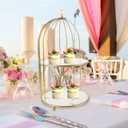Bird Cage Cake Stand 13.77In Iron Dessert Display Stand for Wedding Party Birthday Baby Shower Afternoon Tea Celebrations