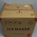 Countertop Ice Maker with 9 Bullet Ice in 7 Mins, Portable Ice Machine with Ice Scoop and Basket, 26.5lbs/24H, Self-Cleaning,Stainless,for Home Office Bar Party