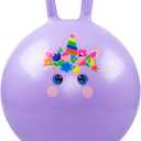 PlayZap Hopper Balls for Kids 3-8, 18 Inches Bouncy Ball with Handle, 18" Inflatable Bouncing Hopper, 45cm Jumping Toys, Garden Hopping Toys Girls Boys Gifts (Light Purple)