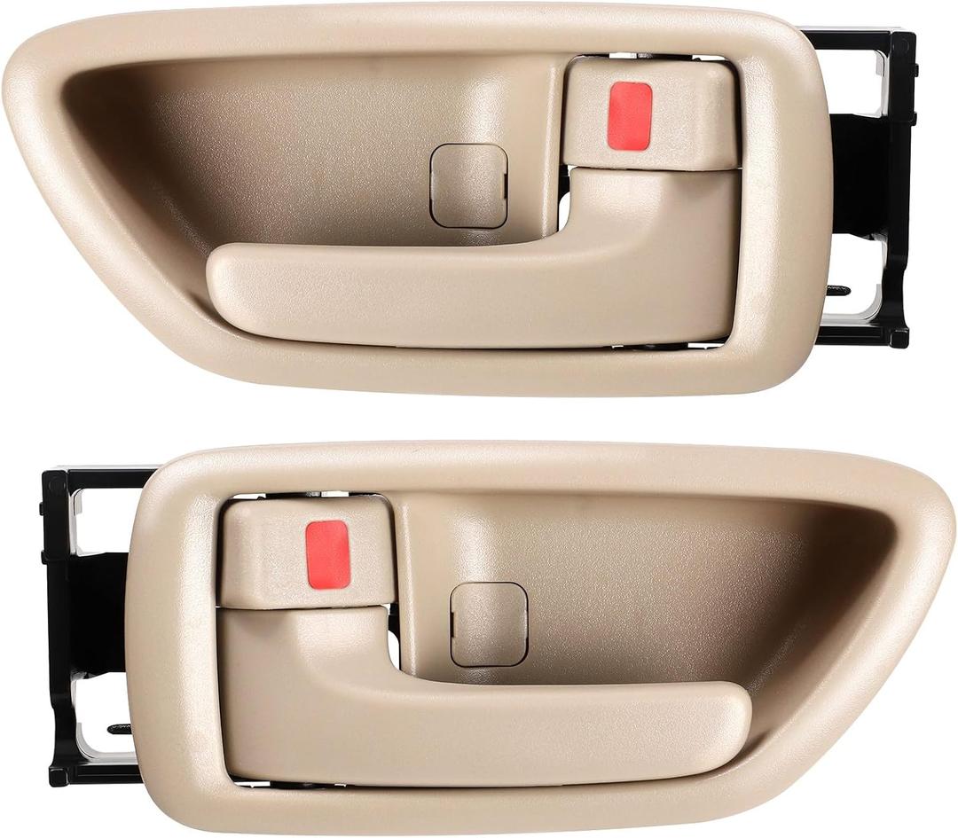 Interior Door Handle Front Rear Left Driver Right Passenger for Toyota Sequoia 2001-2007, Toyota Tundra (Crew Cab Only) 2004-2006, Toyota Avalon 2000-2004, Replace OE 81282, 69205AC010E1, Beige Interior Door Handle Front Rear Left Driver Right Passenger for Toyota Sequoia 2001-2007, Toyota Tundra (Crew Cab Only) 2004-2006, Toyota Avalon 2000-2004, Replace OE 81282, 69205AC010E1, Beige