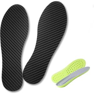 1 Pair Insole for Men Women - Rigid Carbon Fiber Shoe Insert Foot Plate for Hallux Rigidus Limitus, Turf Toe, Morton's Toe (11.65' / 295mm - Men's 12 / Women's Size 13)