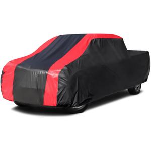 6-Layer Car Cover Waterproof All Weather for Automobiles,Universal Fit for Truck,Outdoor Full Cover Rain Sun UV Protection with Zipper Cotton,Fit Truck-Length (up to 210")