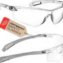 NoCry ANSI Z87.1 Safety Glasses with Scratch Resistant Coating - Anti Fog Safety Glasses, Clear Safety Eyewear for Men, 100% UV Resistant Eye Protection Glasses - Suitable for Indoor or Outdoor Use