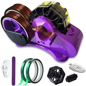 MECOLOUR Multi-Roll Heat Tape Dispenser 6 pcs Sublimation 1" + 3" Core Double Reel Cores Sublimation for Heat Transfer Tape, Semi-Automatic Tape Dispenser with Compartment Slots Set -Purple