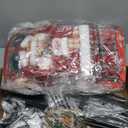 3.5Ft Christmas Stocking Holder, Freestanding Stocking Holder Stand- Included 4 Xmas Socks, 8 Hooks & 6 Holiday Cards, 25 LBS Max Load Capacity Metal Holiday Decor Hanger Display for Home, Living Room