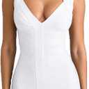 Women's Bandage Dress Summer Tank Dress Stripes Sexy Bodycon Casual Daily Dresses Medium