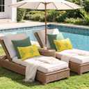 MIULEE Decorative Floral Outdoor Lumbar Pillow Covers with Inserts Set of 2 12x20,Waterproof Vintage Fade Resistant Patio Throw Pillows with Piping for Spring Summer Garden Couch Sofa,Yellow