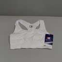 Champion Women's The Infinity Racerback Sports Bra (Retired Colors) (Medium, White)