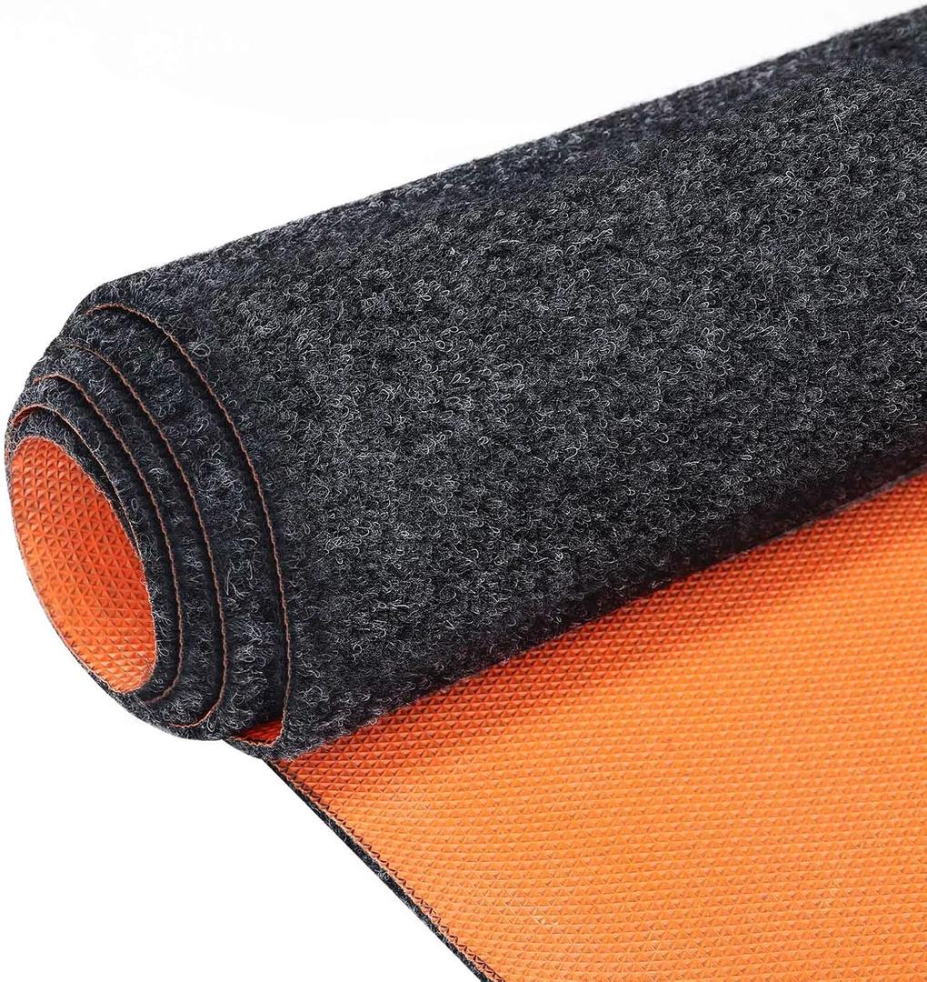 60" x 72" Heavy Duty Oil Spill Mat, Garage Floor Mat for Under Car, 1/4 Inch Thicked Waterproof Rubber Backing Mat Protect Floor, Reusable Oil Drip Leak Absorbent Pads (5' x 6' (Square))