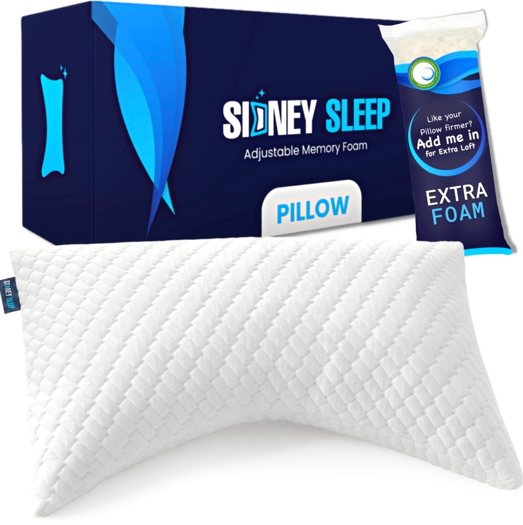 Sidney Sleep, Queen Size, Curved Pillow, White Color