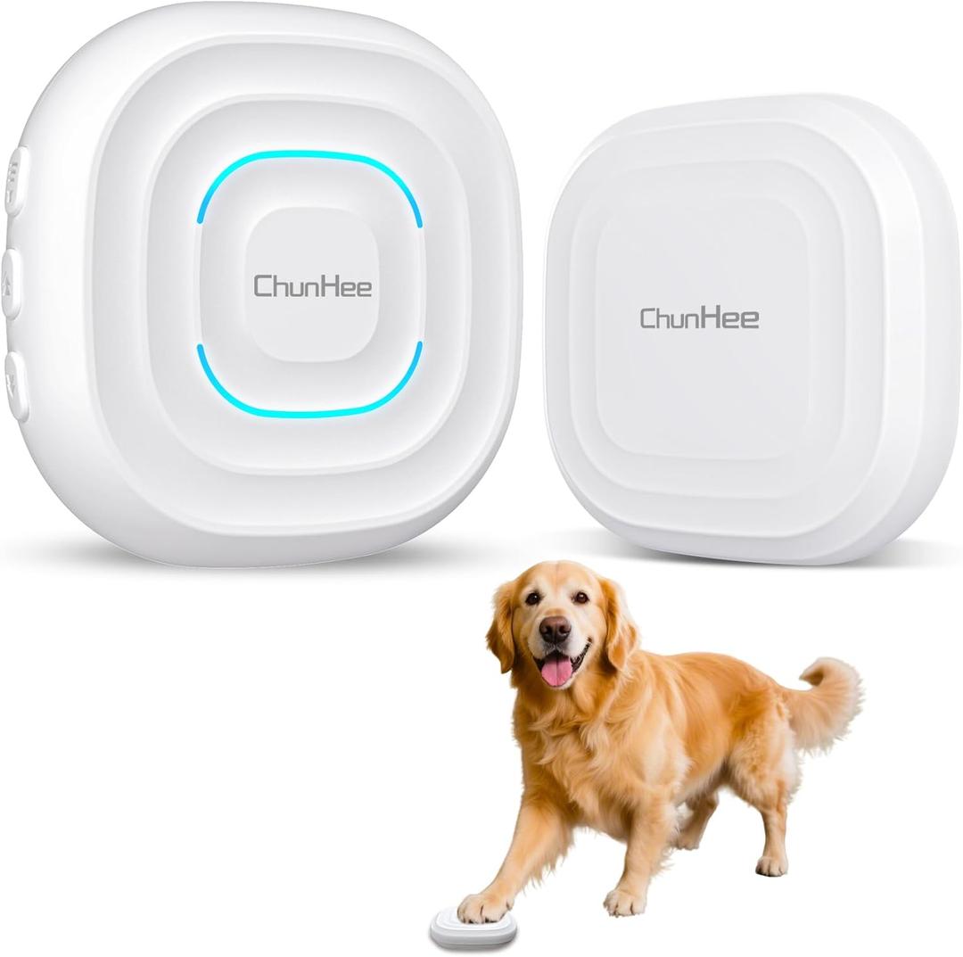 ChunHee Dog Door Bell for Potty Training  Smart Wireless Dog Bell to Go Outside  No Battery Needed, 11N Press Force, Perfect for Medium & Large Breeds  Wireless Pet Communicatio
