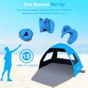 Gorich Easy Pop Up Beach Tent for 3-4 Person, UPF 50+ UV Protection Beach Umbrella Sun Shelter, Portable Lightweight Shade with Easy Foldable & Instant Setup