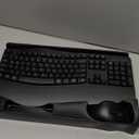 Wireless Keyboard and Mouse Combo, 2.4G Full Size Wave Keys Ergonomic Keyboard with Wrist Rest and 3-Level DPI Adjustable Wireless Ergonomic Mouse for Windows, Mac OS Desktop/Laptop/PC(Black)